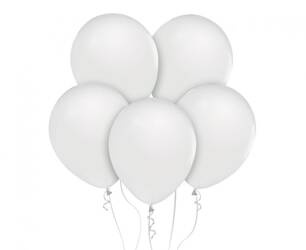 BALONY METALIKI BIAŁE 30 CM 10 SZT.
