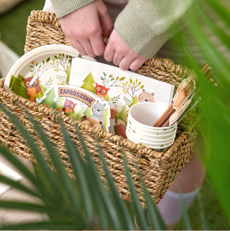 TALERZYKI PAPIEROWE LEŚNI PRZYJACIELE 18 CM 6 SZT.