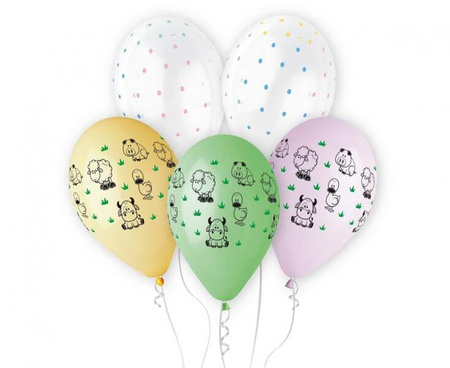 Balony Zwierzątka z Farmy, 33 cm/ 5 szt.