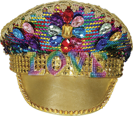 CZAPKA KLUBOWA Z CEKINAMI I KRYSZTAŁAMI