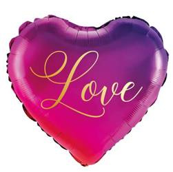 BALON FOLIOWY SERCE OMBRE LOVE 45 CM