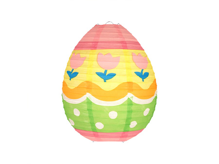 LAMPION PAPIEROWY PISANKA JAJKO TULIPANY 25CM WIELKANOC