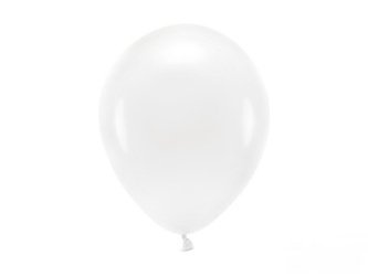 BALONY ECO 26 cm PASTEL BIAŁY 10 szt