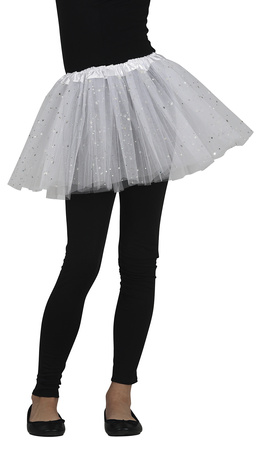 SPÓDNICZKA TUTU BIAŁA W GWIAZDKI 30 CM