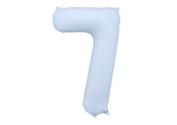 BALON FOLIOWY 7 CYFRA 86 CM MGLISTY NIEBIESKI