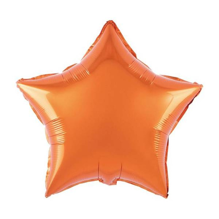 BALON FOLIOWY 45 CM GWIAZDA POMARAŃCZOWA
