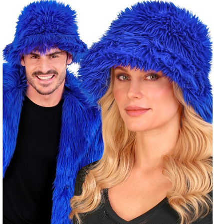 CZAPKA PLUSZOWA NIEBIESKA