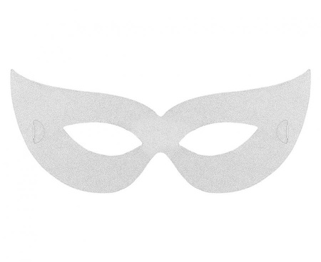 Maseczki papierowe srebrne 4 szt. bal karnawałowy