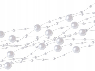 GIRLANDA PERŁOWA BIAŁA