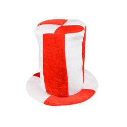 CZAPKA CYLINDER BIAŁO CZERWONY MIX