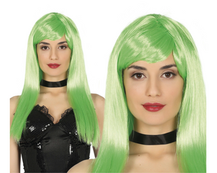 PERUKA Z GRZYWKĄ ZIELONY NEON