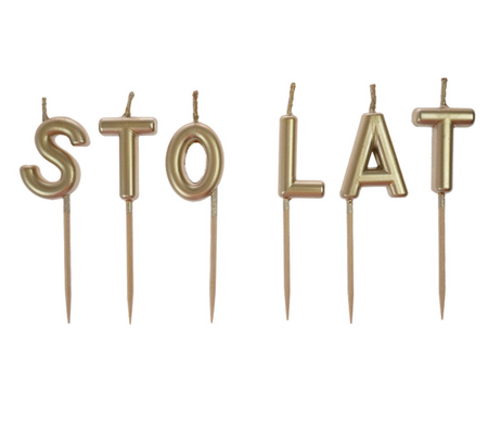 ŚWIECZKI URODZINOWE STO LAT ZŁOTE 