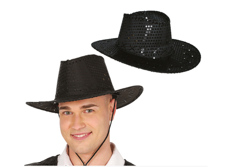 KAPELUSZ KOWBOJSKI Z CEKINAMI 