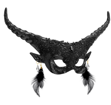 MASKA ROGI DIABŁA CZARNE 