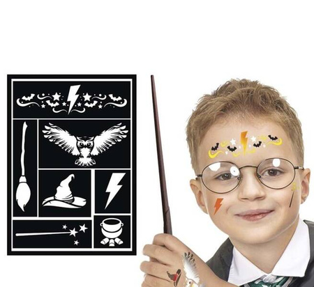 SZABLON DO MAKIJAŻU CZARODZIEJ 14X20 CM