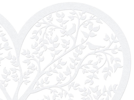 Dekoracje papierowe Serce, 13,5 x 11,5cm (1 karton / 50 op.) (1 op. / 10 szt.)