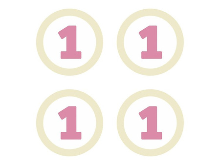 Dekoracje 1, jasny różowy, 5,5cm (1 karton / 100 op.) (1 op. / 4 szt.)