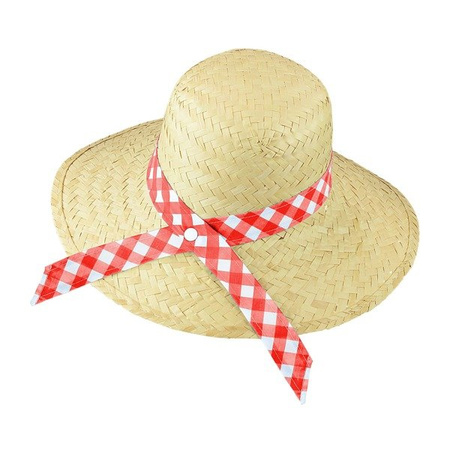 KAPELUSZ SŁOMKOWY SŁOMIANY Z TASIEMKĄ