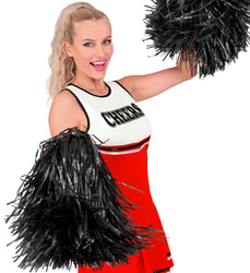 POMPONY CHEERLEADERKI CZARNE
