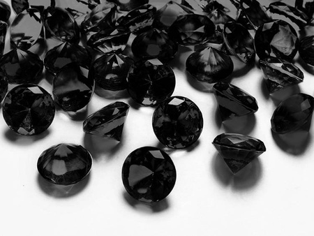 Diamentowe konfetti, czarny, 20mm (1 op. / 10 szt.)
