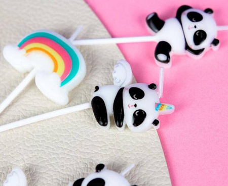 ŚWIECZKI PIKERY PANDA 5 SZT