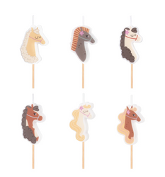 ŚWIECZKI URODZINOWE KONIKI 6 SZT