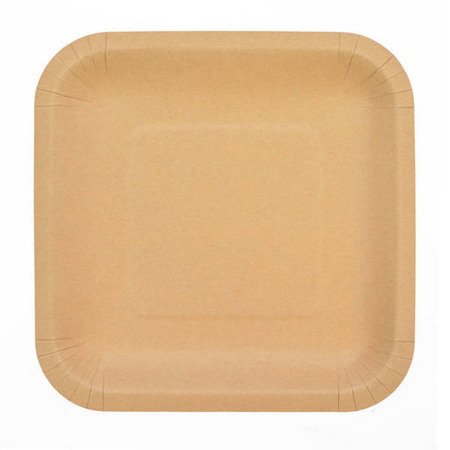 TALERZE PAPIEROWE KRAFTOWE 23X23CM
