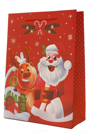 TOREBKA PREZENTOWA ŚWIĄTECZNA 42 X 32 X 20 CM SZEROKIE DNO