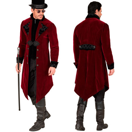 STRÓJ PŁASZCZ MĘSKI BORDOWY