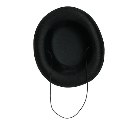 CZARNO CZERWONY KAPELUSIK Z PIÓRKIEM