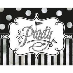 KARTY ZAPROSZENIOWE CZARNO-BIAŁE