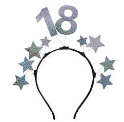 OPASKA Z CYFERKĄ 18 I SREBRNYMI GWIAZDKAMI