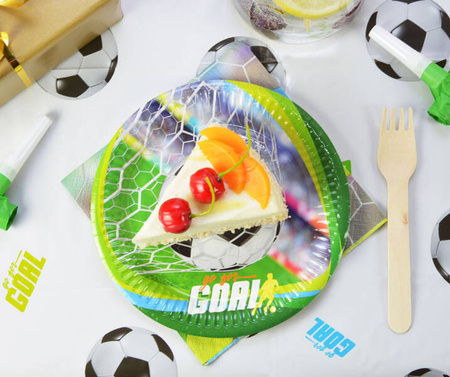 ZESTAW URODZINOWY GOL: TALERZYKI + KUBECZKI 