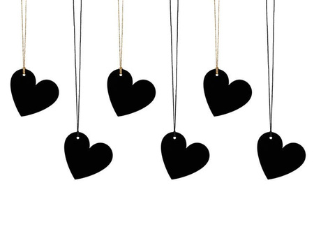 Zawieszki do prezentów Serce (1 op. / 6 szt.)
