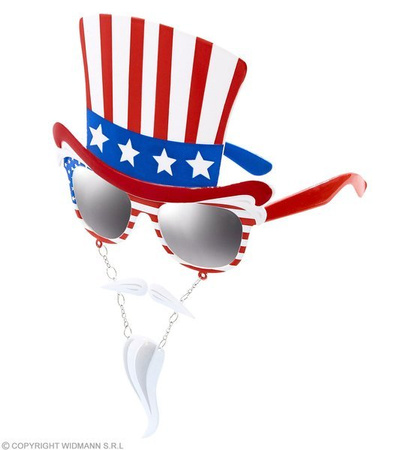 OKULARY Z BRODĄ I WĄSAMI AMERYKA