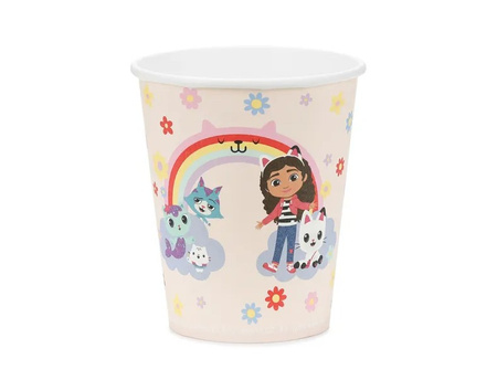 KUBECZKI PAPIEROWE KOCI DOMEK GABI 250 ML 6 SZT 