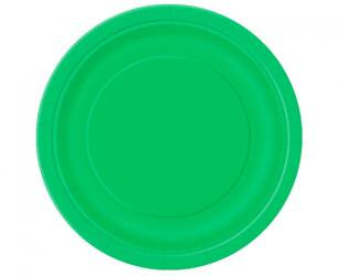 TALERZYKI PAPIEROWE ZIELONE 23 CM 8 SZT