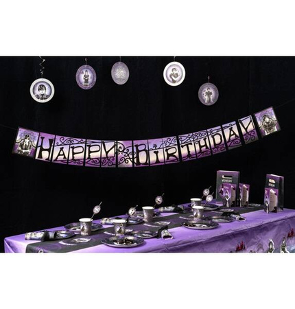 GIRLANDA PAPIEROWA WEDNESDAY HAPPY BIRTHDAY 200CM X 18.5CM