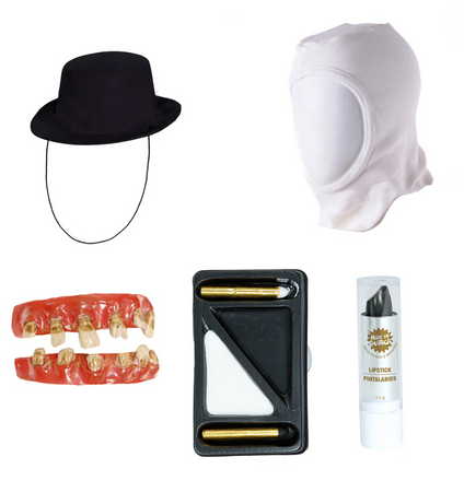 ZESTAW 5 ELEMENTÓW DO CHARAKTERYZACJI KLAUN HALLOWEEN