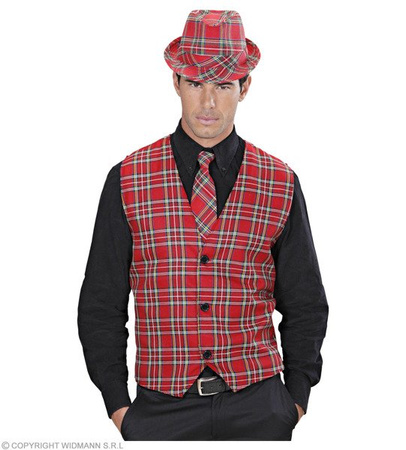 KRAWAT W SZKOCKĄ KRATKĘ