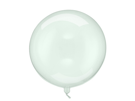 BALON KULA 40 CM TRANSPARENTNY ZIELONY