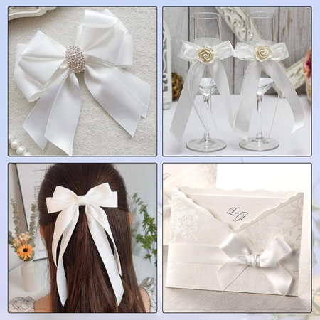 TASIEMKA SATYNOWA BIAŁA 12mm/25m