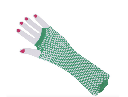 RĘKAWICZKI ZIELONE Z SIATKI 28 CM