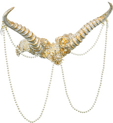 BIAŁE ROGI Z PERŁAMI