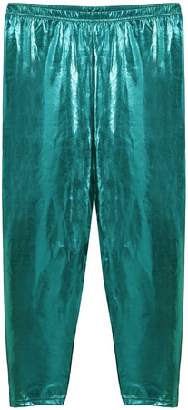 METALLIC GREEN LEGGINGS