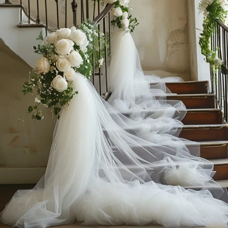 TIUL DEKORACYJNY BIAŁY 1,6 X 10 M