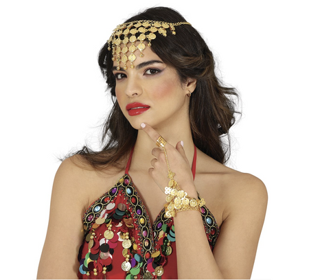 BRANSOLETKA ZŁOTE MEDALIKI Z PIERŚCIONKIEM