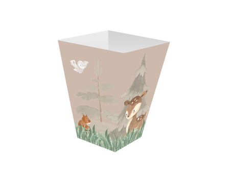 PUDEŁKA NA POPCORN LEŚNE ZWIERZĄTKA 6 SZT