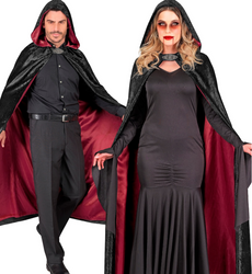 PELERYNA CZARNO-CZERWONA 140 CM