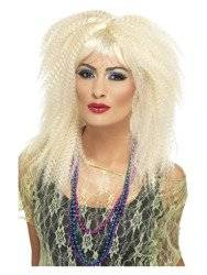PERUKA BLOND KARBOWANE WŁOSY LATA 80